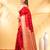 red katan banarasi silk blend saree with gold zari weaving