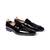 Black solid loafers