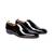 Black solid oxford shoes