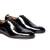 Black solid oxford shoes