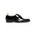 Black solid oxford shoes