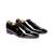 Black solid oxford shoes