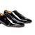Black solid oxford shoes