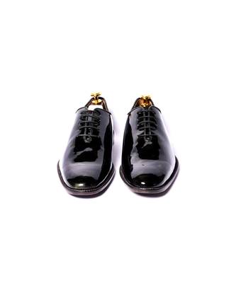 Black solid oxford shoes 3
