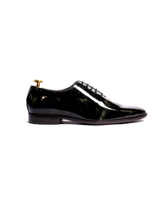 Black solid oxford shoes 4
