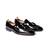Black solid loafers