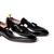 Black solid loafers