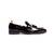 Black solid loafers