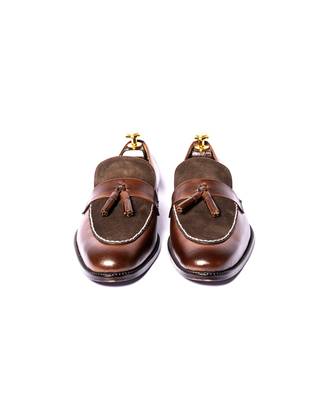 Brown solid loafers 3
