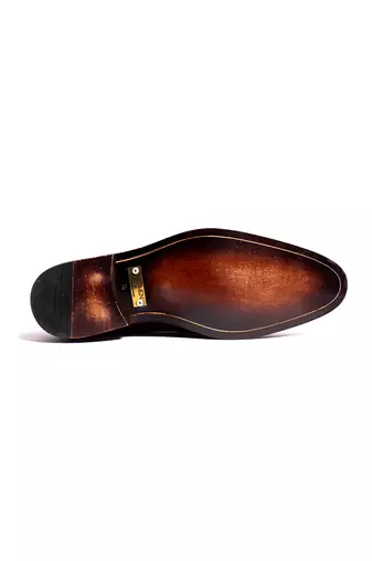 Brown solid loafers