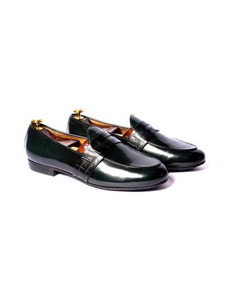 Green solid loafers 1