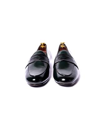 Green solid loafers 3