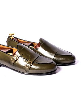Green solid loafers 2