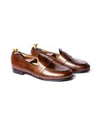 Brown solid loafers