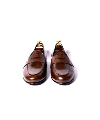 Brown solid loafers 3