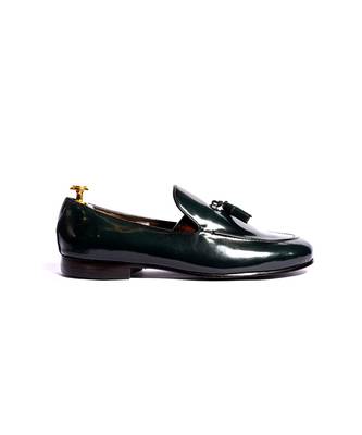 Green solid loafers 4