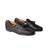 Black woven loafers
