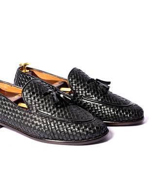 Black woven loafers 2