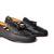 Black woven loafers
