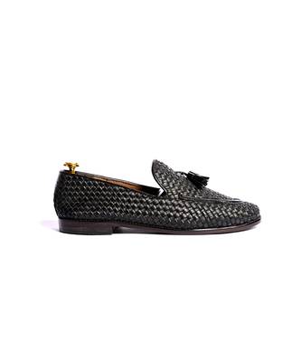 Black woven loafers 4