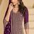 Purple real georgette heavy thread embroidery hand seroski with sequins work top-lehenga with dupatta