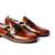 Brown solid loafers