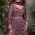 Wine pure viscose jacquard silk jacquard woven with thread embroidery sequins work top with dupatta