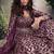 Wine pure viscose jacquard silk jacquard woven with thread embroidery sequins work top with dupatta