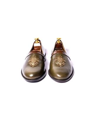 Tan  solid loafers 3
