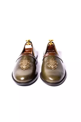 Tan  solid loafers
