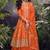 Orange pure viscose jacquard silk jacquard woven with heavy thread embroidery sequins work top-palazzo with dupatta