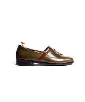 Tan  solid loafers 4