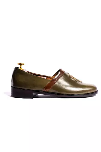 Tan  solid loafers
