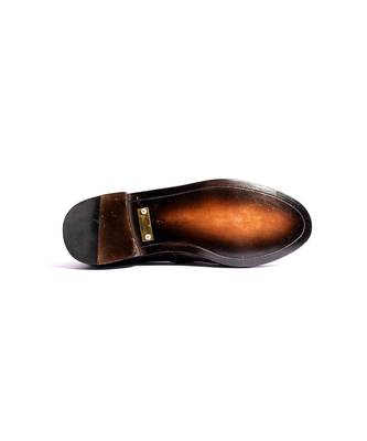 Tan  solid loafers 5
