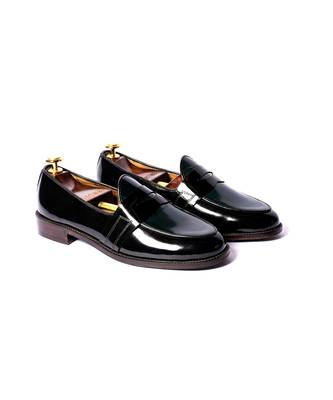 Green solid loafers 1