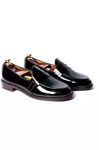 Green solid loafers