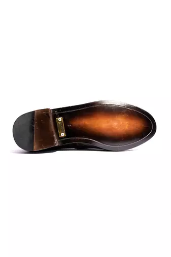 Green solid loafers