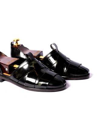 Black solid Sandals 2