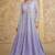 Lavender real georgette heavy thread embroidery with sequins work top-skirt with dupatta