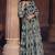 Multicolor real georgette printed with thread embroidery work top with dupatta