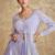 Lavender real georgette heavy thread embroidery with sequins work top-skirt with dupatta