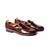 Brown solid loafers
