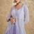 Lavender real georgette heavy thread embroidery with sequins work top-skirt with dupatta