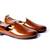 Tan  solid loafers