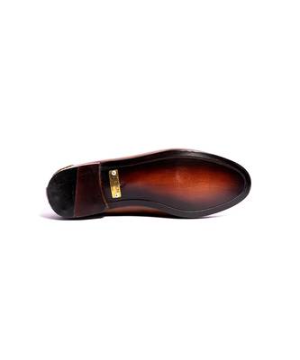 Tan  solid loafers 5