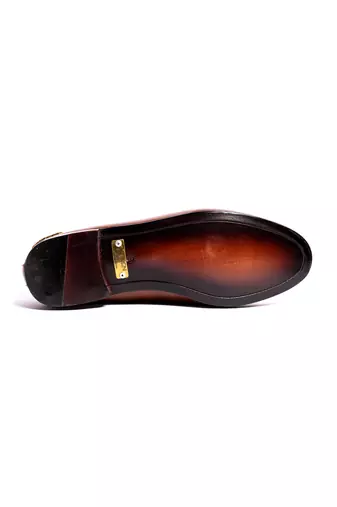Tan  solid loafers