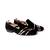 Black solid loafers