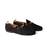 Black woven loafers