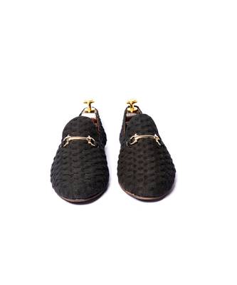 Black woven loafers 3