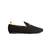 Black woven loafers